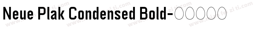 Neue Plak Condensed Bold字体转换